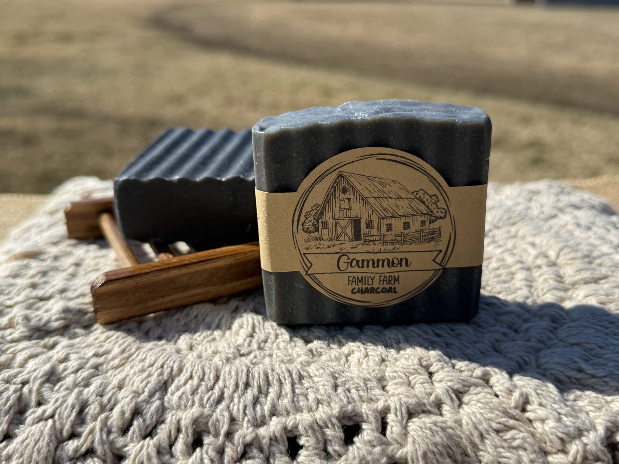 Charcoal goat milk soap