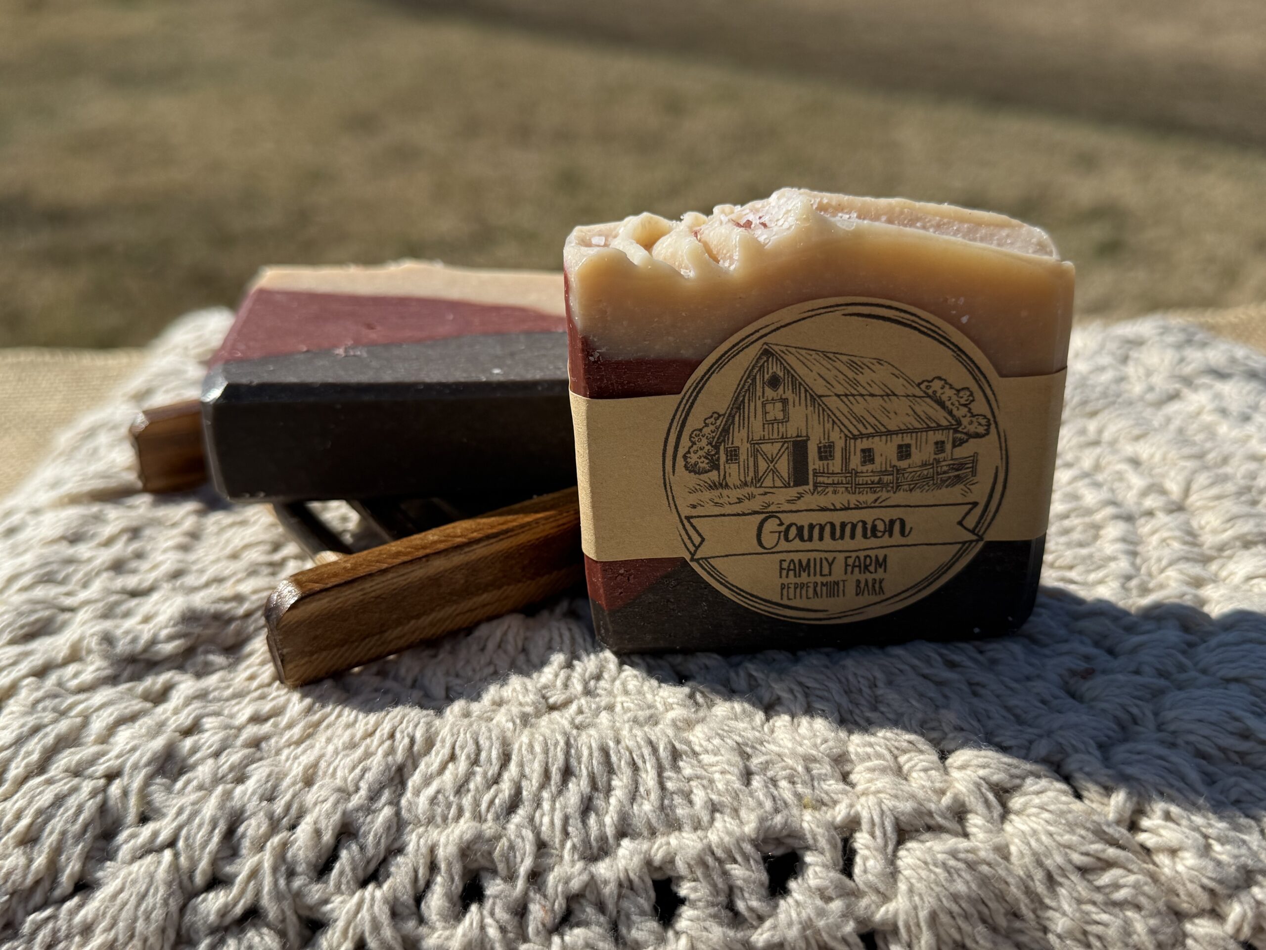 Peppermint Bark seasonal goat milk soap